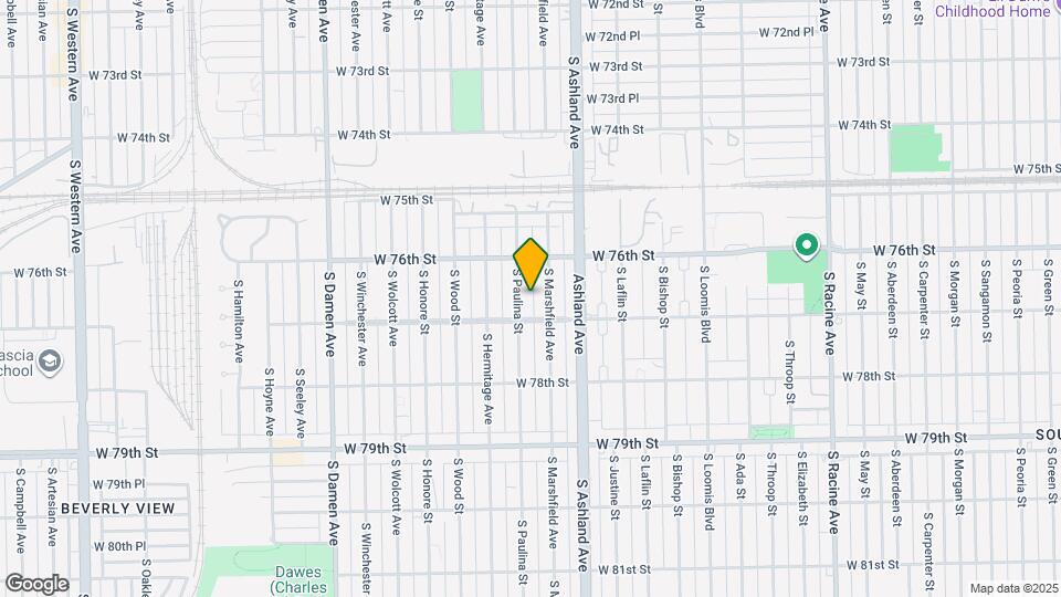 7637 S Paulina St Map and Location Details