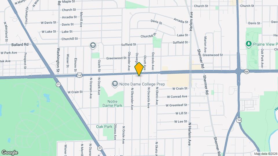 8748 N Olcott Ave Map and Location Details