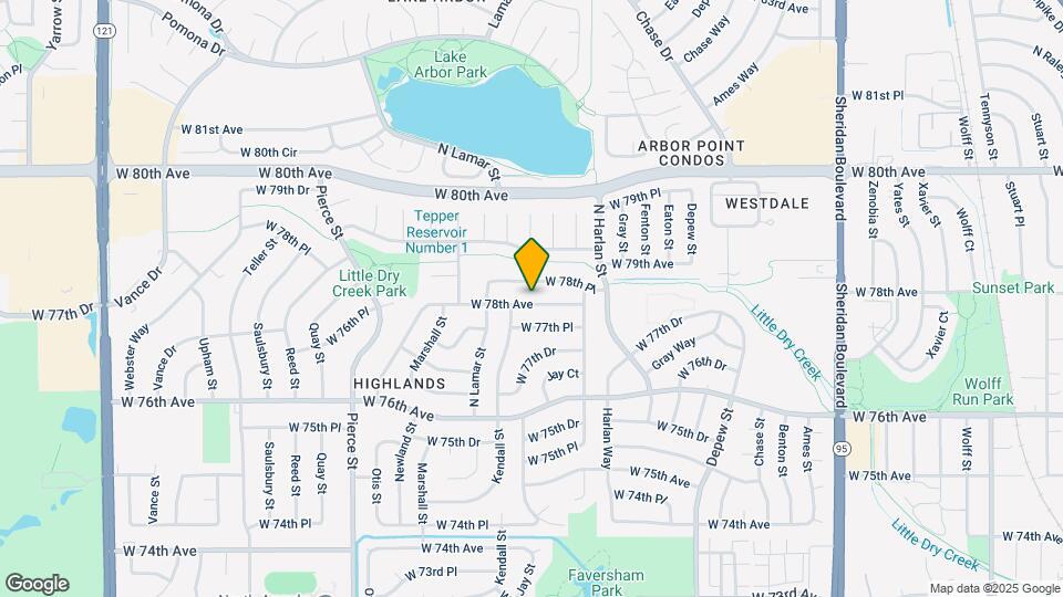 6233 W 78th Ave Map and Location Details