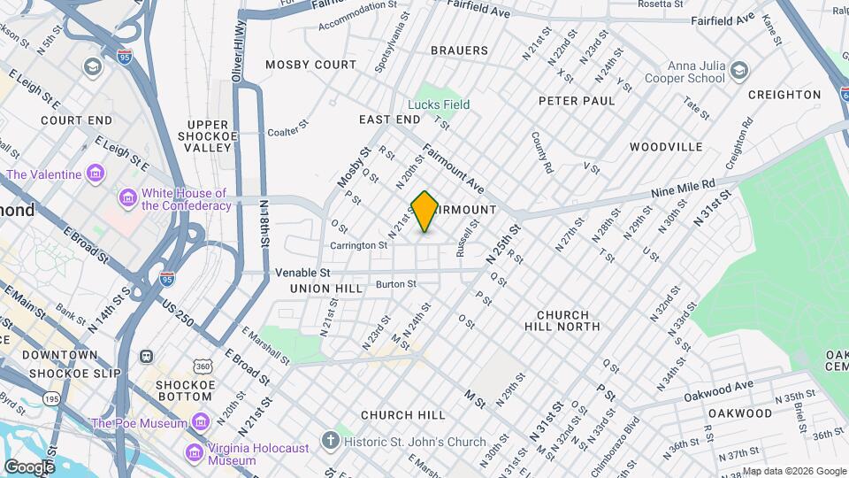 2202 Carrington St Map and Location Details