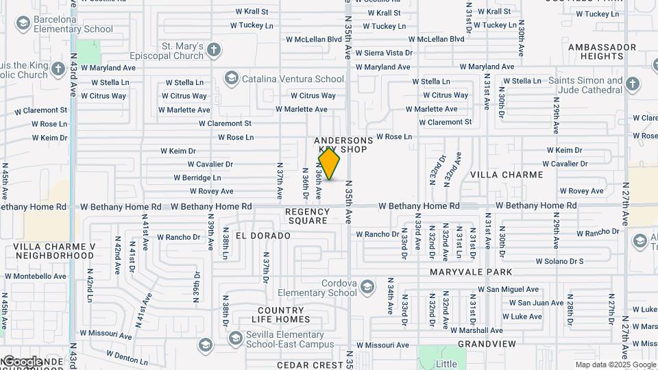 3515 W Rovey Ave Mapa y Detalles de la Ubicación