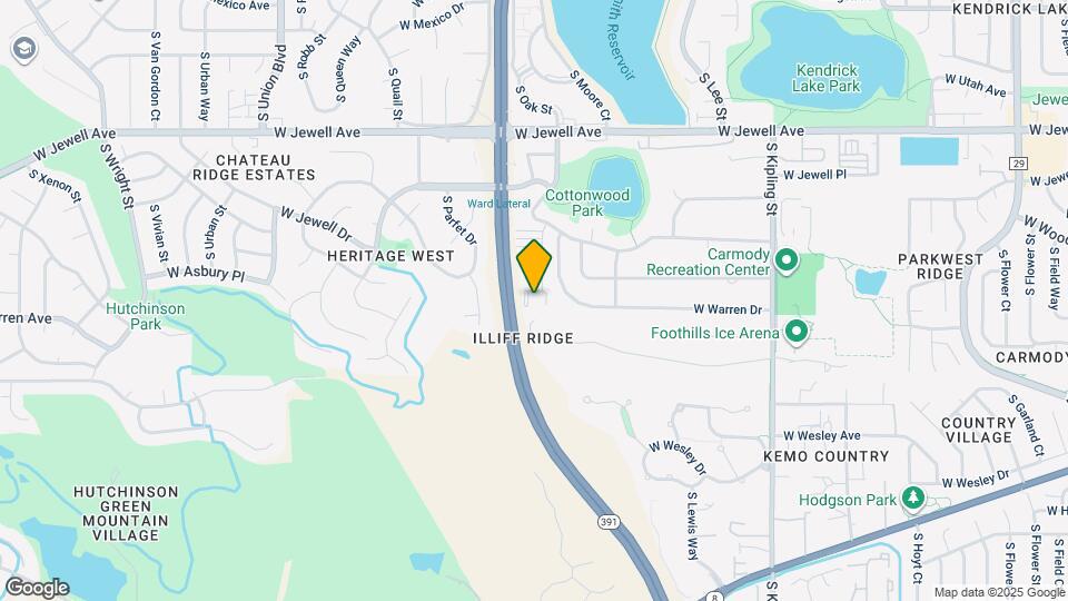 10890 W Evans Ave Map and Location Details