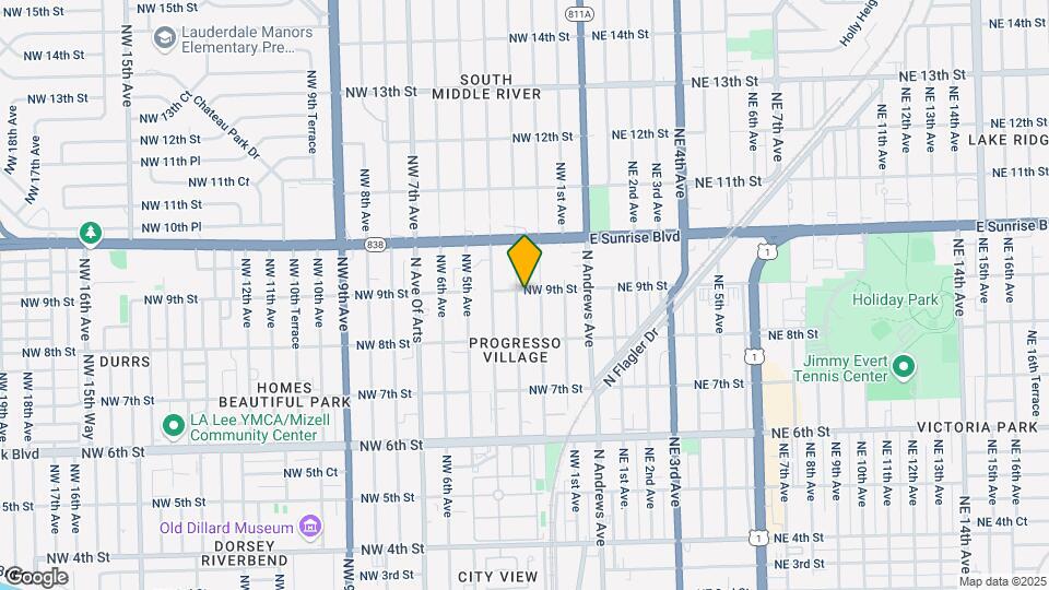 844 NW 3rd Ave Map and Location Details