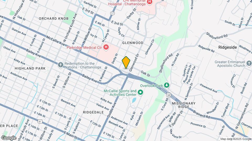 2545 McCallie Ave Mapa y Detalles de la Ubicación