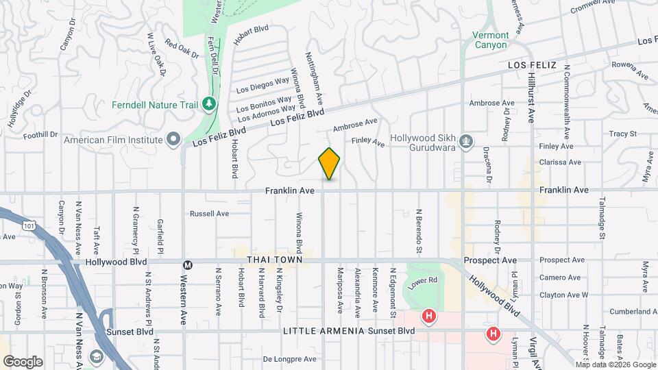 5049 Franklin Ave Map and Location Details