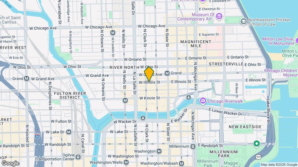 449 N Clark St, Unit 821 Map and Location Details