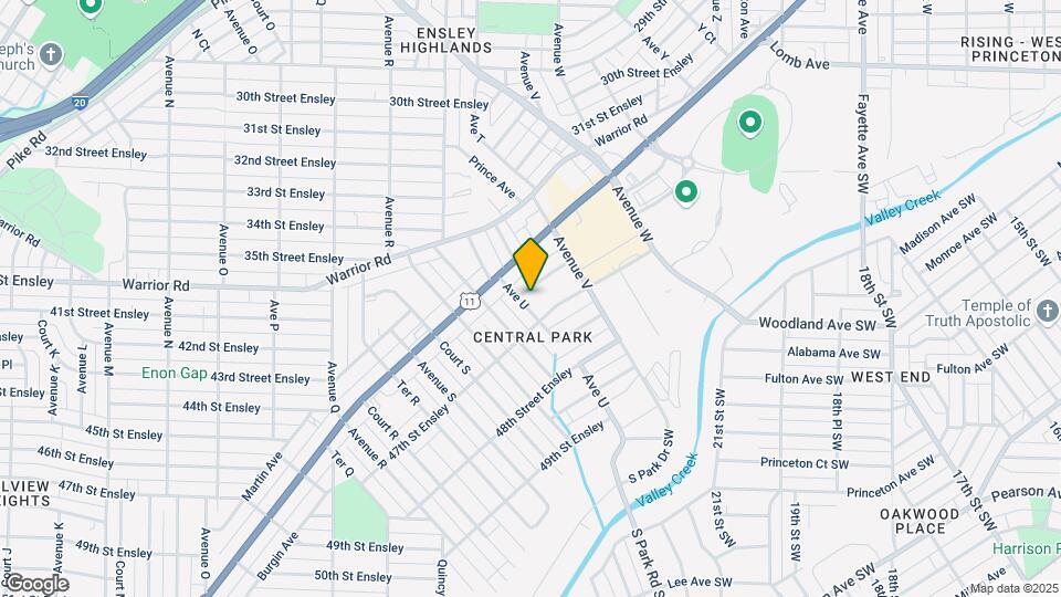 2105 46th Place Ensley Map and Location Details