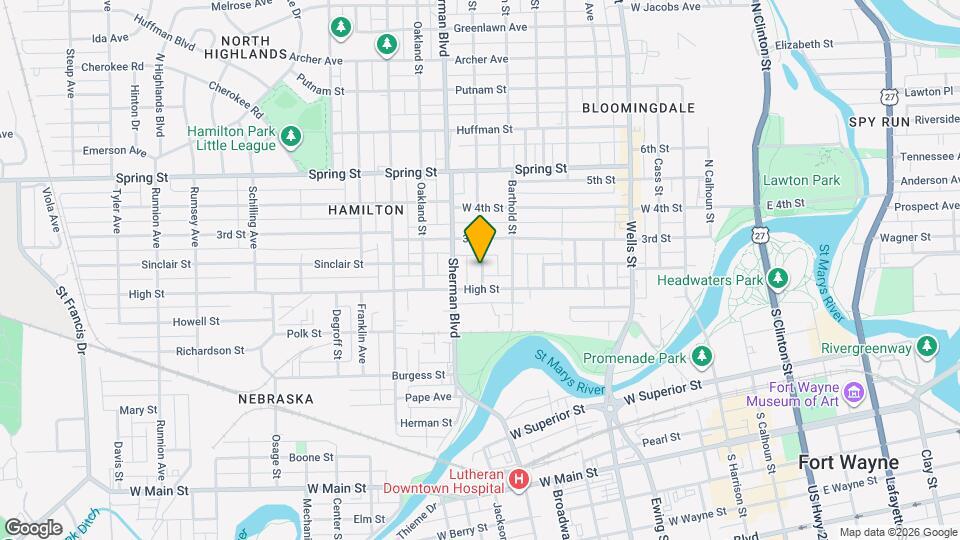 1221 Wefel St Mapa y Detalles de la Ubicación