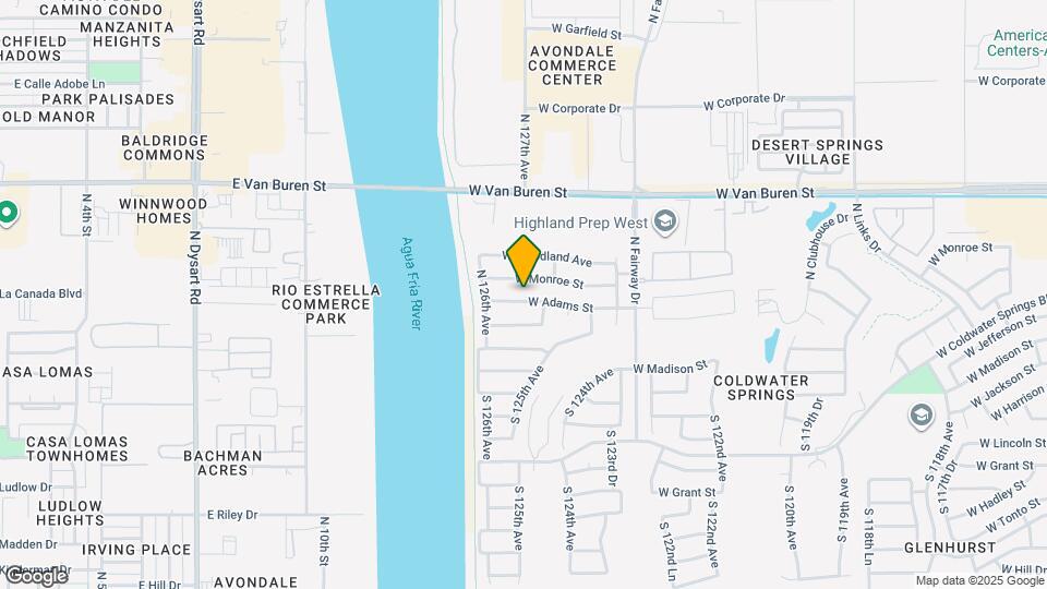 12524 W Adams St Map and Location Details