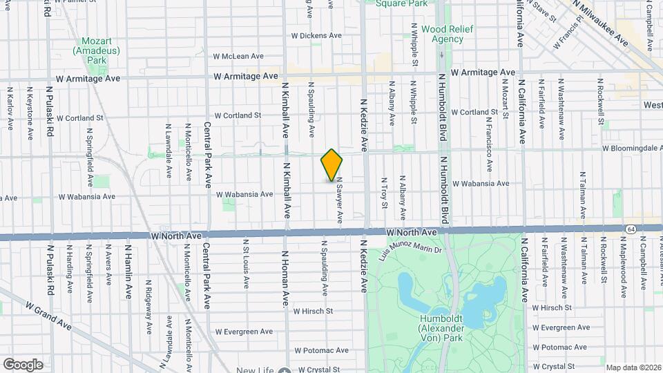 3254 W Wabansia Ave Map and Location Details