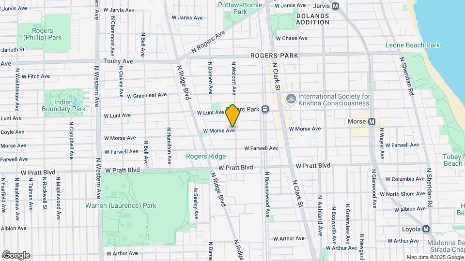 1902 W Morse Ave Map and Location Details