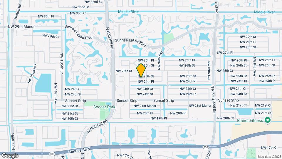 9711 NW 24th Pl Map and Location Details