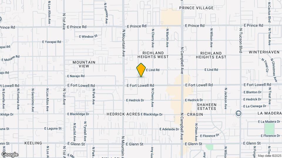 1417 E Fort Lowell Rd Map and Location Details