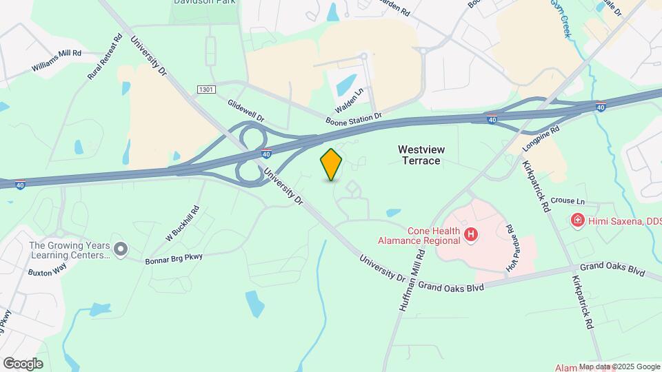 Alamance Reserve Mapa y Detalles de la Ubicación