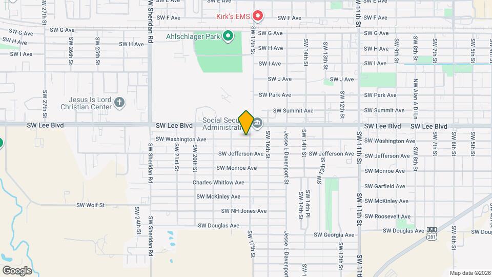 1711 SW Washington Ave Map and Location Details