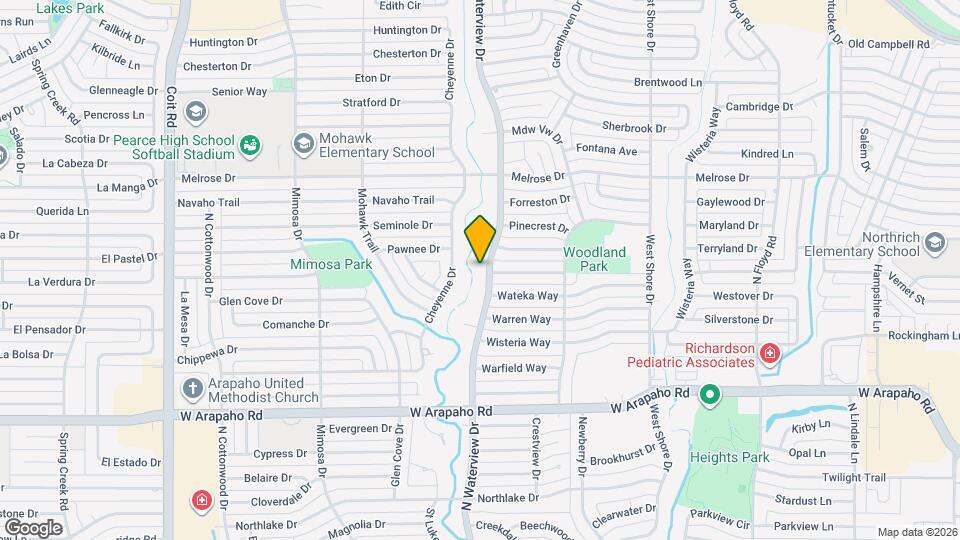 1301 N Waterview Dr Map and Location Details