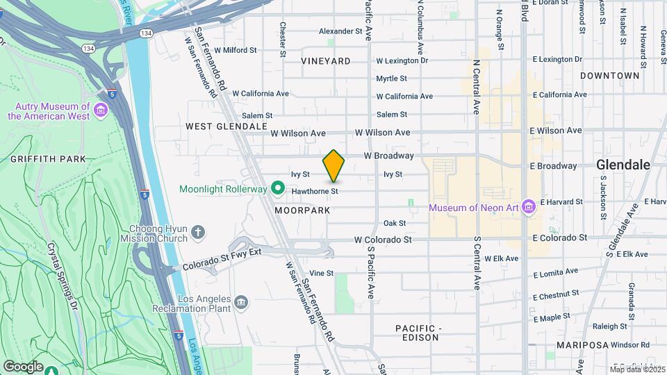 601 Hawthorne St Map and Location Details