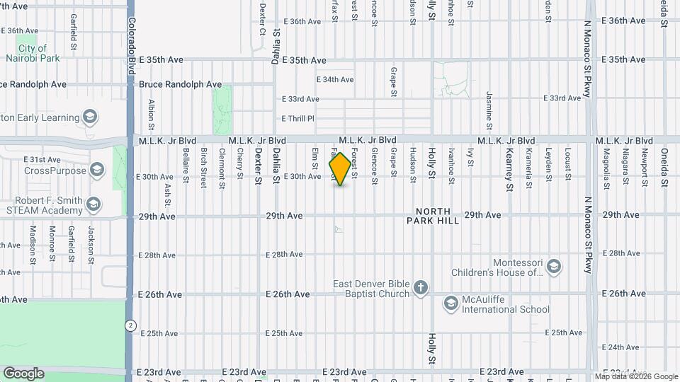 2960 Fairfax St Map and Location Details