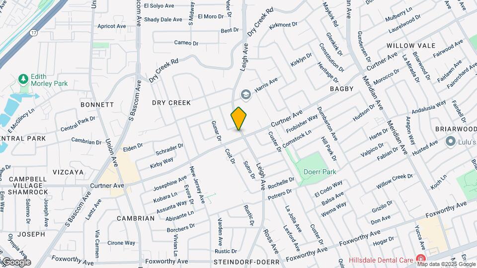 1883 Curtner Ave Mapa y Detalles de la Ubicación