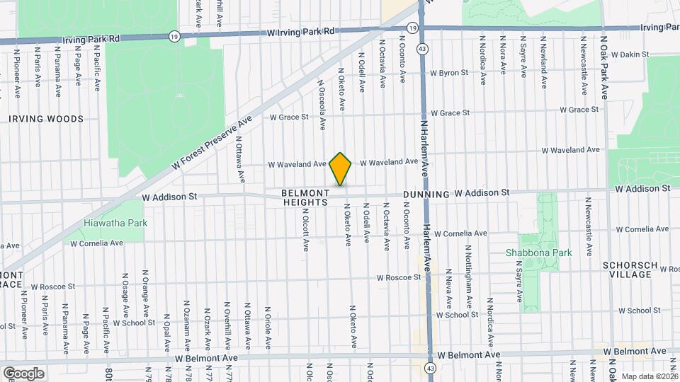 7408 W Addison St Map and Location Details