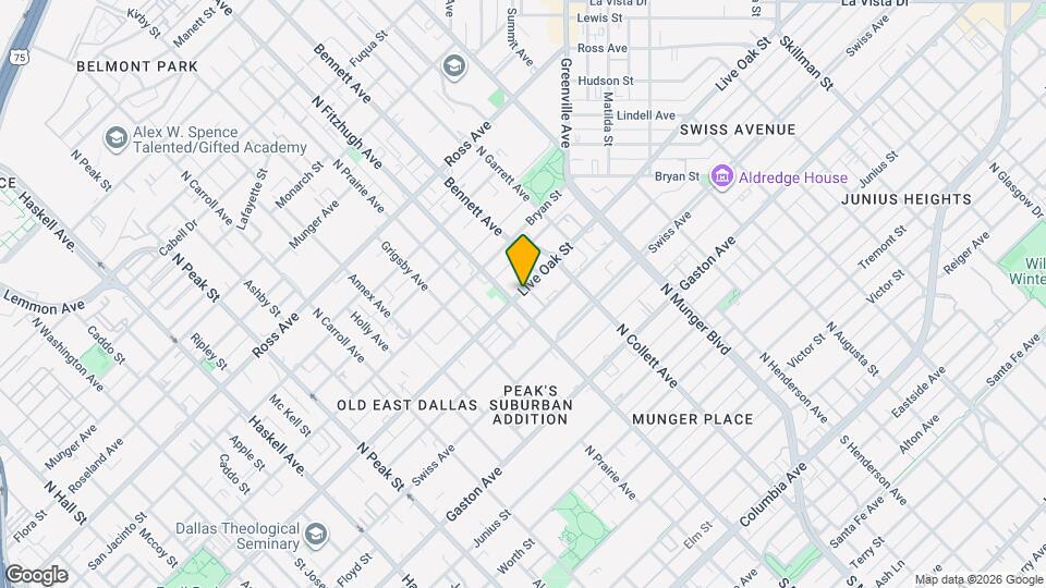 4910 Live Oak St Map and Location Details