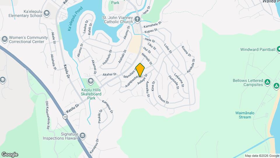 1279 Aupapaohe St Map and Location Details