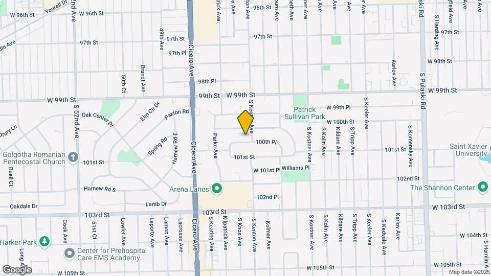 4608 W 100th Pl Map and Location Details