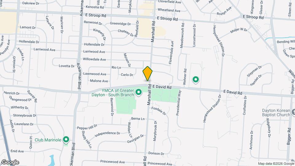 1191 E David Rd Map and Location Details