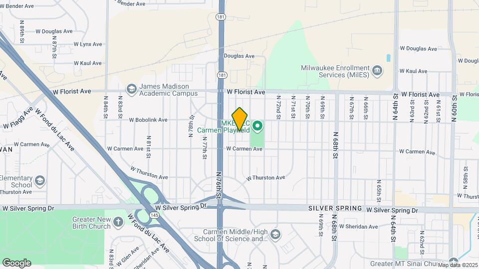 5836 N 75th St Map and Location Details