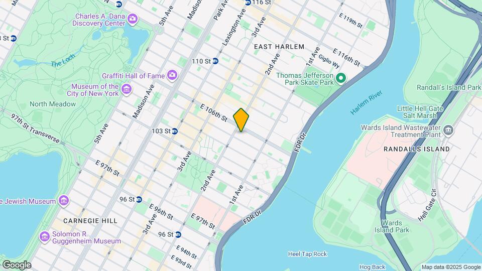 307 E 105th St, Unit 5S Map and Location Details