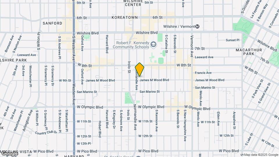 854 S Normandie Ave Mapa y Detalles de la Ubicación