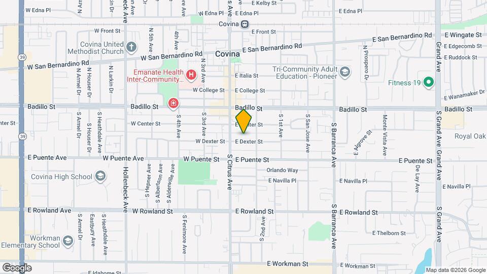 139 E Dexter St Map and Location Details