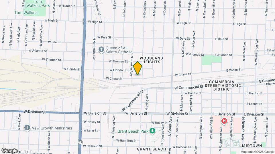 1017 W Chase St Map and Location Details