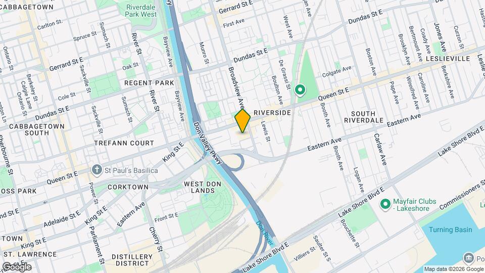 90 Broadview Ave, Unit 513 Map and Location Details