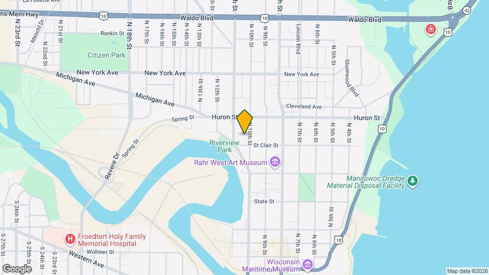 708 N 10th St Map and Location Details