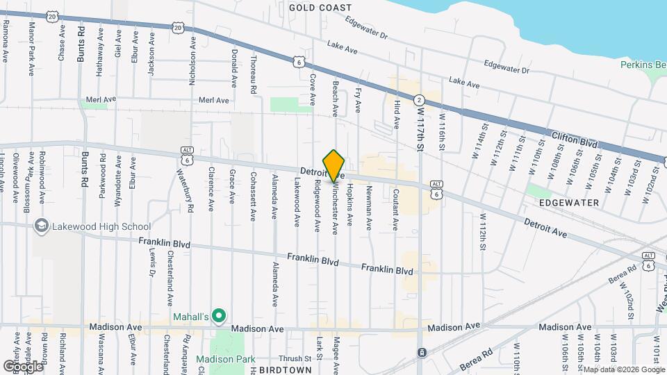 1418 Winchester Ave Map and Location Details