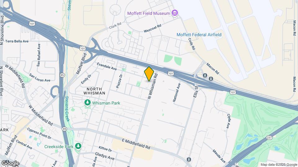 600 N Whisman Rd Map and Location Details