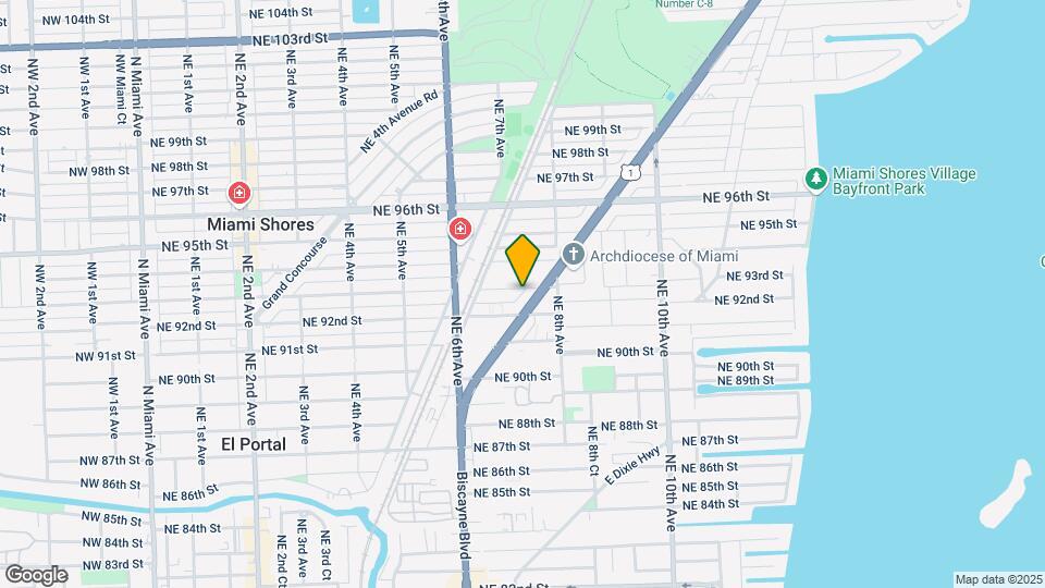 9280 Biscayne Blvd Map and Location Details