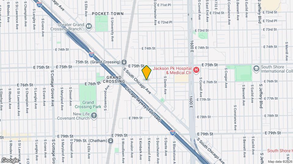 7556 S Kenwood Ave Map and Location Details