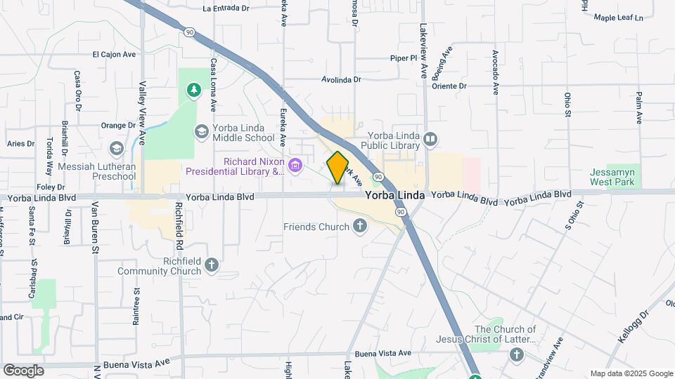 18191 Yorba Linda Blvd Map and Location Details