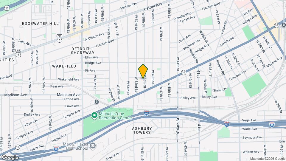 1956 W 50th St, Unit D Map and Location Details