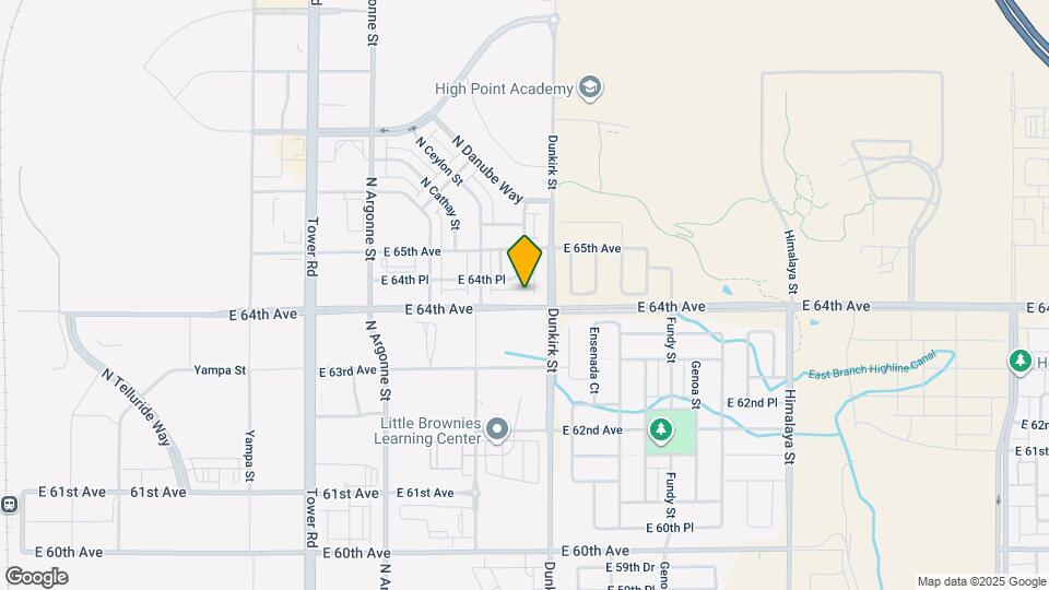 19229 E 64th Ave Map and Location Details
