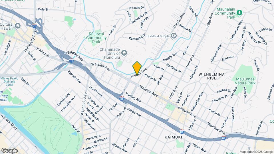 1237 Palolo Ave Mapa y Detalles de la Ubicación