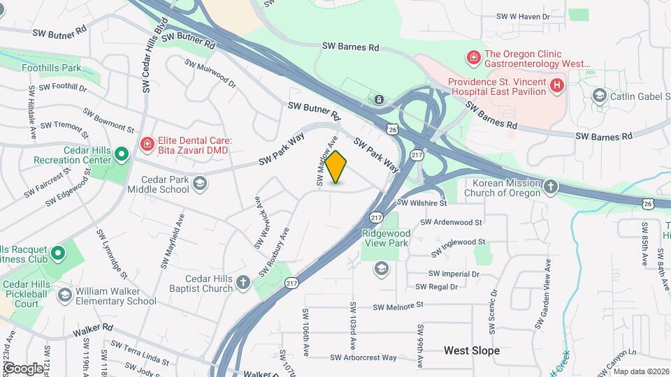 10399 SW Eastridge St Map and Location Details