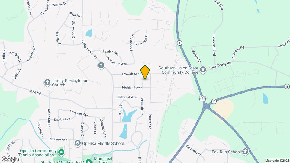 1702 Highland Pl Map and Location Details