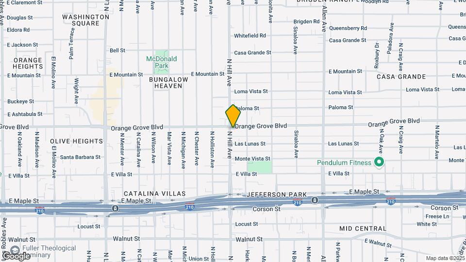 666 N Hill Ave Map and Location Details