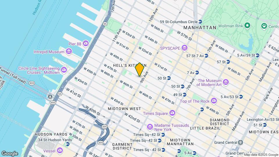 402 W 48th St Map and Location Details