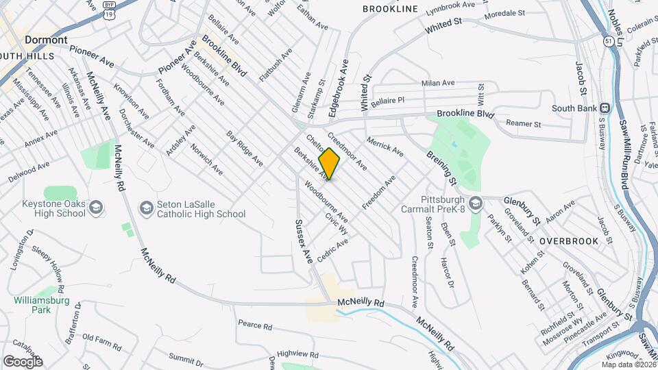 1202 Berkshire Ave Map and Location Details