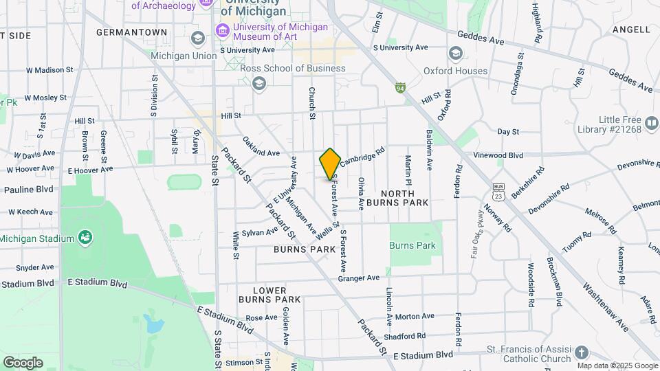 1104 S Forest Ave Map and Location Details