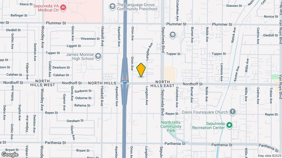 15525 Nordhoff St Map and Location Details